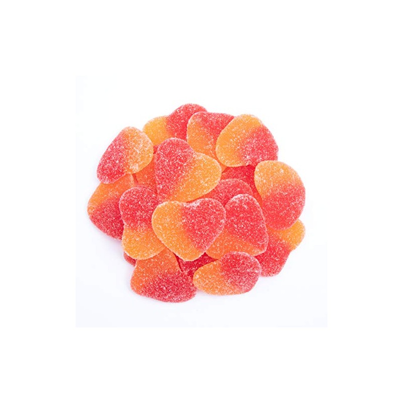 Candy Retailer Gummy Peach Hearts 1 Lb Bag