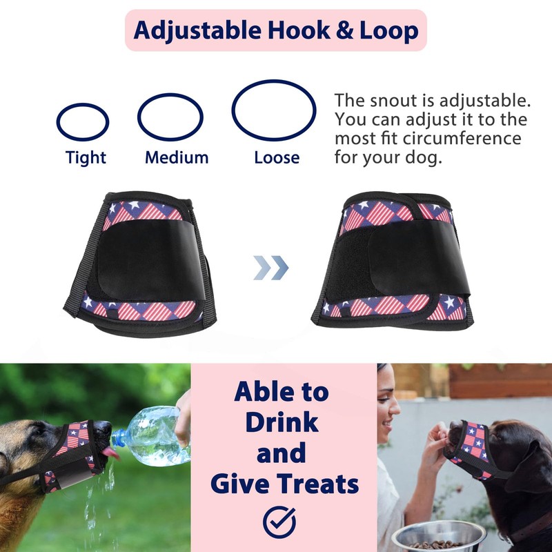 LUCKYPAW Dog Muzzle for Small Medium Large Dogs, Soft Muzzle