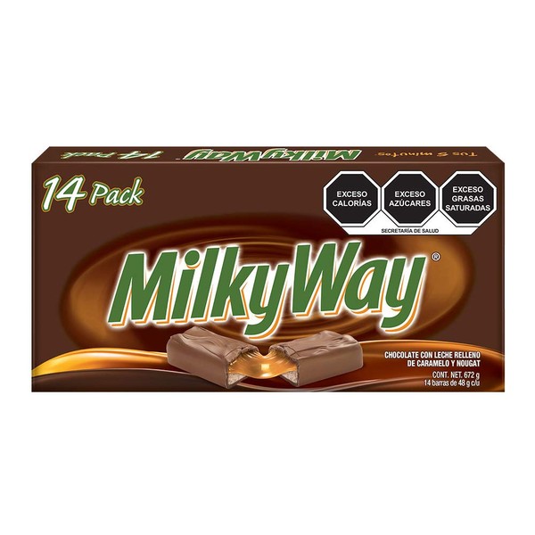 Milky Way - - Chocolate 14 barras de 48 g c/u, 672 g en total.