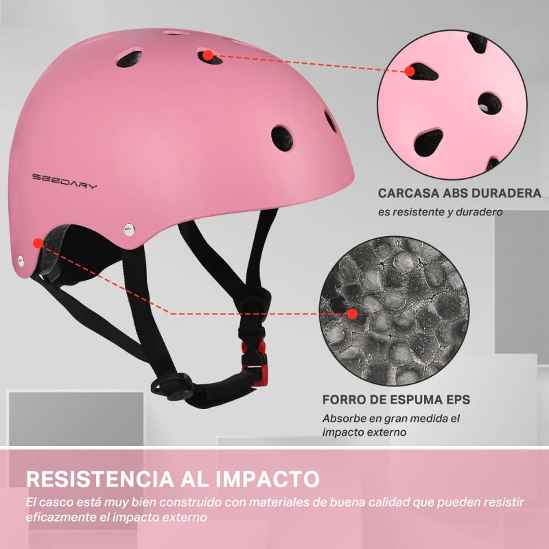 7pzs Kit De Proteccion Casco Codo Mano Patinaje Rodilla Niño
