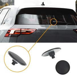 Tailgate Glass Plug Cover Decorative Screw Rear Window Wiper Cover for Car 32 mm Hole Plug (Black)