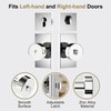 Newlaking Polished Chrome Exterior Door Knob with Deadbolt Set -