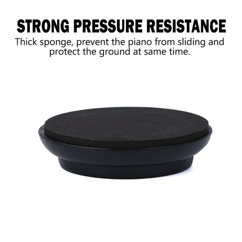 NUEVEN Solid Wood Piano Caster Piano Leg Floor Protectors 4-Pack