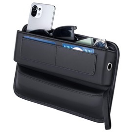 ALIOBC Car Seat Side Pocket, Driver's Passenger, Car Seat Gap Filler, Seat Console Gap Cushion, Car Gap Storage Pockets, Coins, Cards, Glasses, Small Items Fall Prevention, Convenient Car Accessories,