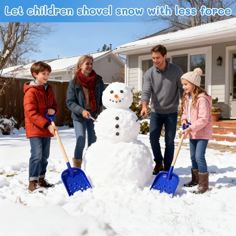Dxmimer Blue Kids Snow Shovel - Adjustable 22–32 inch Toddler