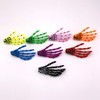 Qeesio 8Pcs Mixed Color Hair Claws 3" Length Skeleton Hand