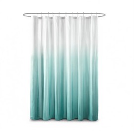 Ombre Printed Aqua Seersucker Shower Curtain 72x72 Inch Modern Minimalist Bathroom Decorcolor: as Pic Color