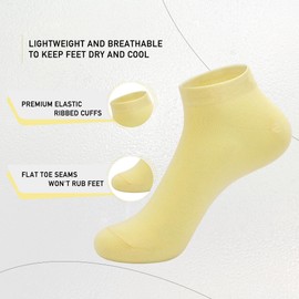 Women Bamboo Ankle Socks Ankle Length Thin Sock Odor Resistant Low Cut Sock 5 Pairs (as1, alpha, s, regular, regular, Assorted5)