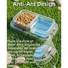 Virtue morals 100 Pcs Disposable Pet Bowls, Plastic Double Dish,