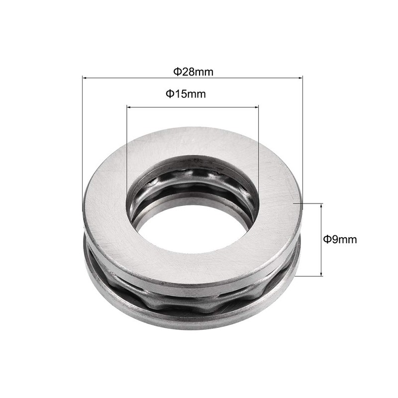sourcing map Pack of 3 51102 Thrust Ball Bearings 15