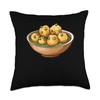 Pani Puri With A Bold Outline Throw Pillow