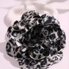 Satin Fabric Rose Flower Brooches Dainty Leopard print Dyed Large