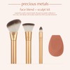EcoTools Precious Metals Face Blend & Sculpt Set, Makeup Brush