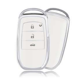 OFFCURVE Key Case Car Key Cover, Key Cover, Key Cover, Key Protective Cover, Suitable for Toyota RAV4 Land Cruiser 200 Yaris 4 GR Aygo X 86 Cross Auris Vios Prius Camry Corolla