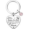 HULALA Sister In Law Gifts Heart Keyring For Sister In