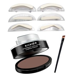 Moakxer - Polvo para Cejas, Sello de Polvo para Cejas Impermeable Perfecto Polvo para Cejas Natural Tintado Kit de Coloración Forma Delic...