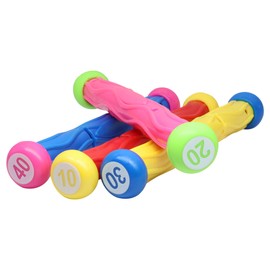 TOPWAYS Pool Dive Toys Set 4 Dive Sticks Dive Torpedoes Swimming Underwater Pool Training Toys Dive Games Training Kids Gift (Diving Rods)