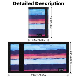 FORYEE Men’s Nylon Trifold RFID Wallet with ID Window, Slim Security Wallet for Card Cash Holder, Modern Fashion Stylish Wallet Gifts for Teen Boys and Men, One Size -Sea Pink