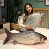 champracer Simulation Crucian Carp Plush Toy Carp Throw Cushion Doll