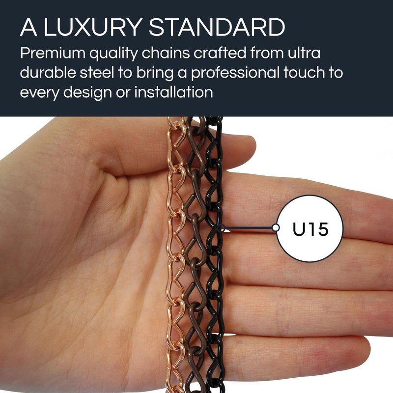 RCH Hardware CH-S50-16-AB-3 Steel Basket Chain, Antique Brass (3 Feet)