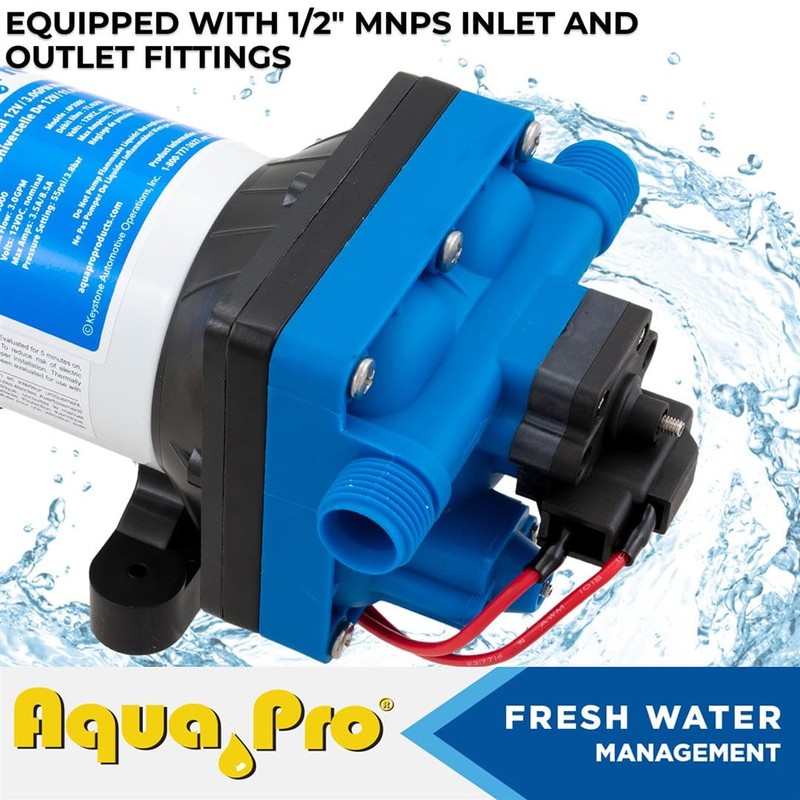 Aquapro 21847 3.0Gpm 12V MUL-Fixture Pump