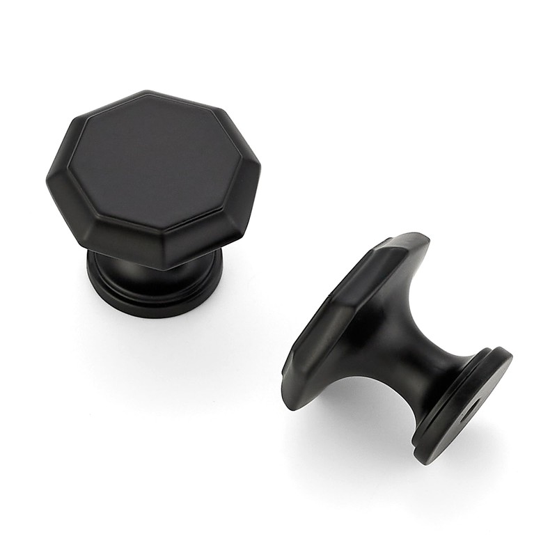 Ravinte 5 Pack Matte Black Kitchen Cabinet knobs Single Hole