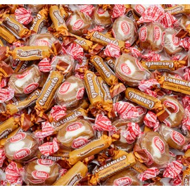 Caramel Candy Variety Pack 1 lb – Bulk Candy, Individually Wrapped, Mix of Caramel Creams and Caramel Vanilla Candies, Soft and Chew, Resealable Bag