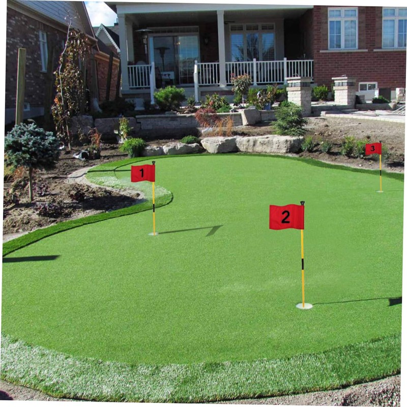 Kisangel 3 Pcs Golf Green Putting Mats Training Aid 12
