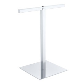 Hand Towel Holder Stand, Industrial Style Brass Shower Countertop Towel Stand in Chrome, one Pack
