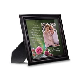 Crossroads Home Décor 60th Anniversary Picture Frame, Anniversary for Parent, 6310B