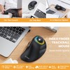 JOMAA Wireless Bluetooth Trackball Mouse with RGB Backlight,Finger Control, 3