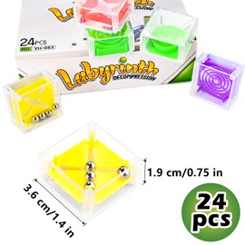 Faburo Pack of 24 Patience Games for Children, Party Bag Children's Birthday, Mini Puzzle Games for Children from 3 4 5 6 7 8 9 Years & Adults, Patience Game Children Skill Game Thinking Game, Give