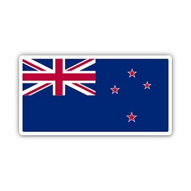 Squiddy New Zealand Flag Country Pride - Vinyl Sticker Decal for Phone, Laptop, Water Bottle (3" Wide)