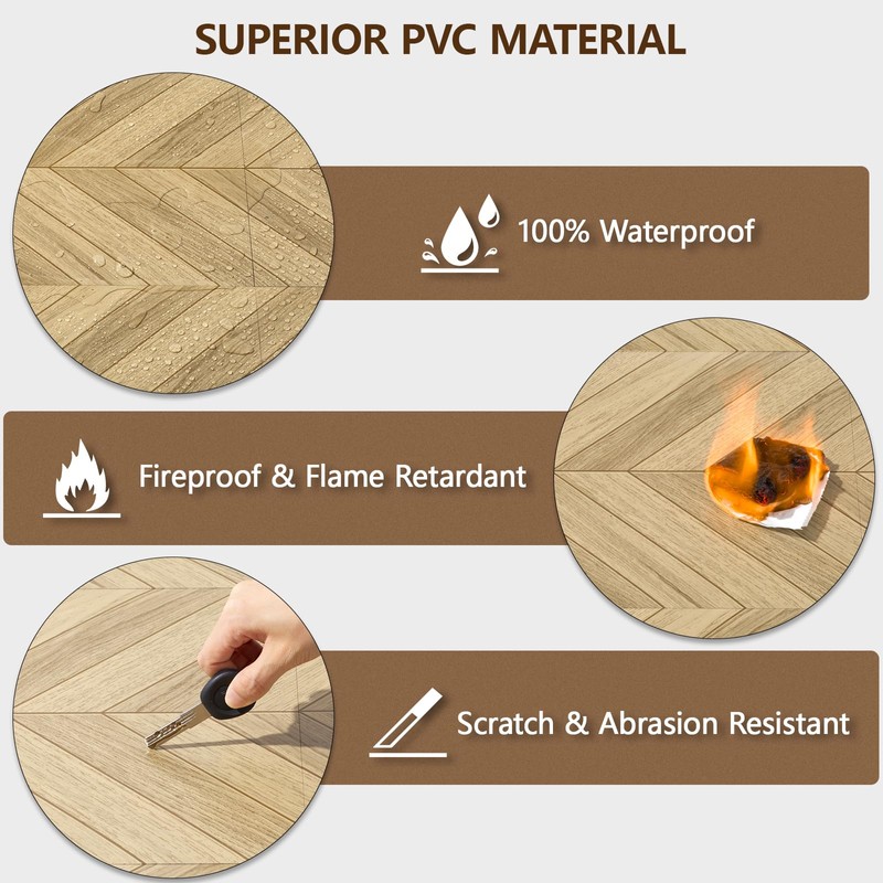 ACCOR HOME Peel and Stick Floor Tile, 20-Pack 12" x