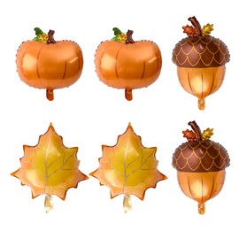 HAIOPS Thanksgiving Balloons Pumpkin Nut Maple Leaf Balloons for Thanksgiving Day, Fall, Birthday Party Supplies