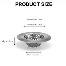 3 Pcs Bathroom Sink Strainer, Utility, Slop, Bathtub Lavatory Sink Drain Strainer Hair Catcher, Stainless Steel Shower Drain Strainer, bathroom sink strainer, drain catcher