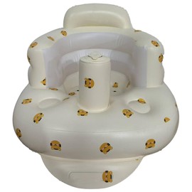Inflatable Baby Seat for Babies 3 Months and Up, Toddler Floor Seats for Sitting Up, Built in Air Pump Baby Seats for Kids, Blow Up Baby Chair with Back Support - Cute Cat