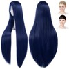 CaseEden 6160 Premium Cosplay Wig, Smooth, Long, Straight 39.4 inches