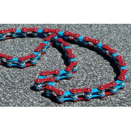 HDD Stainless Steel Bike Chain Necklace Motorcycle Biker Red Blue Independence Day