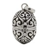 Filigree Egg Sterling Silver Poison Locket Prayer Box Pendant