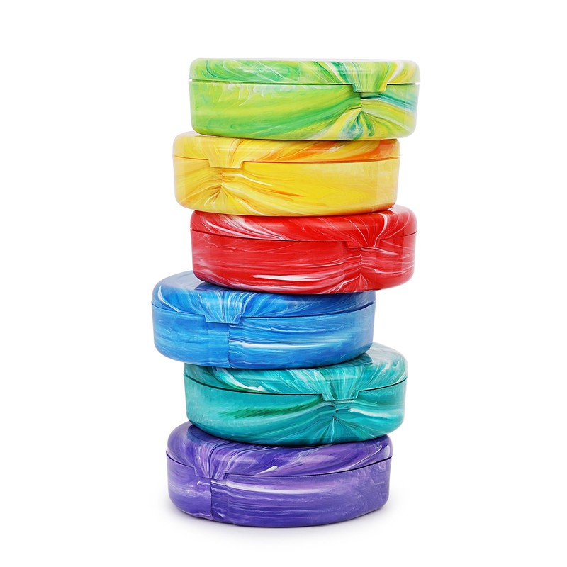 Blasting Health Marble Retainer Cases with Labels - Pack of