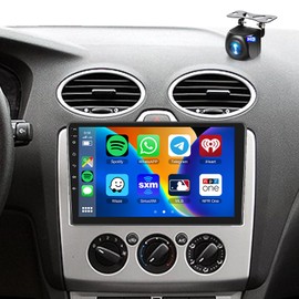Car Stereo for Ford Focus 2005-2008/Ford Transit 2009-2016[8Core 4+64G ] Wireless Carplay Android Auto,9” 1280 * 720P IPS Touch Screen Radio,Android/GPS/WiFi/32EQ DSP/59UI/BT5.0/SWC/Backup Camera