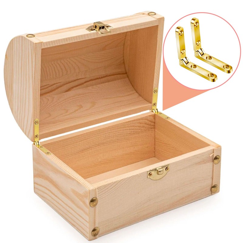 Joez Wonderful 12 Pcs 90 Degree Hinges, Wooden Box Hinge