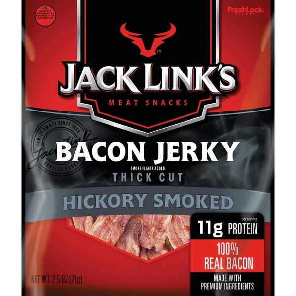Jack Link's 2.5 Oz. Hickory Smoked Bacon Jerky Pack of