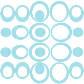 Tenare 45 Pieces Non Slip Bathtub Stickers for Adults Adhesive Anti Slip Oval Bath Treads Stickers Traction to Tubs Shower Traction Decals Appliques for Bath Showers Pools Boats Stairs(Blue)