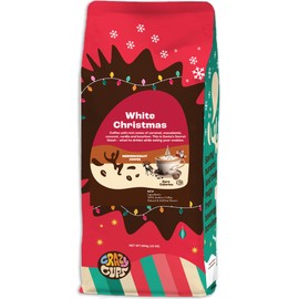 Crazy Cups Flavored Ground Christmas Coffee, White Christmas Coffee in 10 oz Bag, For Brewing Flavored Hot or Iced Coffee, (Pack of 1)
