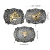 Diarypiece Big Cowboy Belt Buckle Long Horn Bull Belt Buckle
