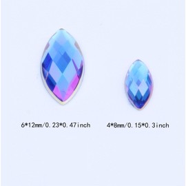 Pack of 150 Rhinestones in Optics Acrylic Faceted Flat Back Crystal Rhinestones in Mixed Shape for DIY Crafts Parties Manicure Make Up Decorations