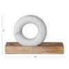 Creative Co-Op Mango Wood Mortar with Marble Ring Shaped Pestle,