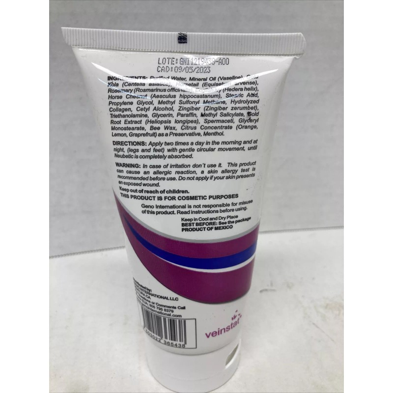 Geno Veinstat Cream for Feet and Legs GENO 5.6 oz